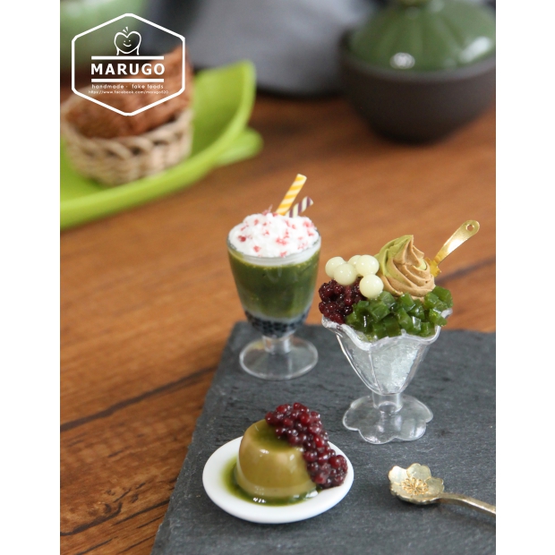 4 珍珠抹茶拿鐵+白玉宇治金時刨冰